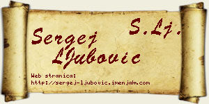 Sergej LJubović vizit kartica